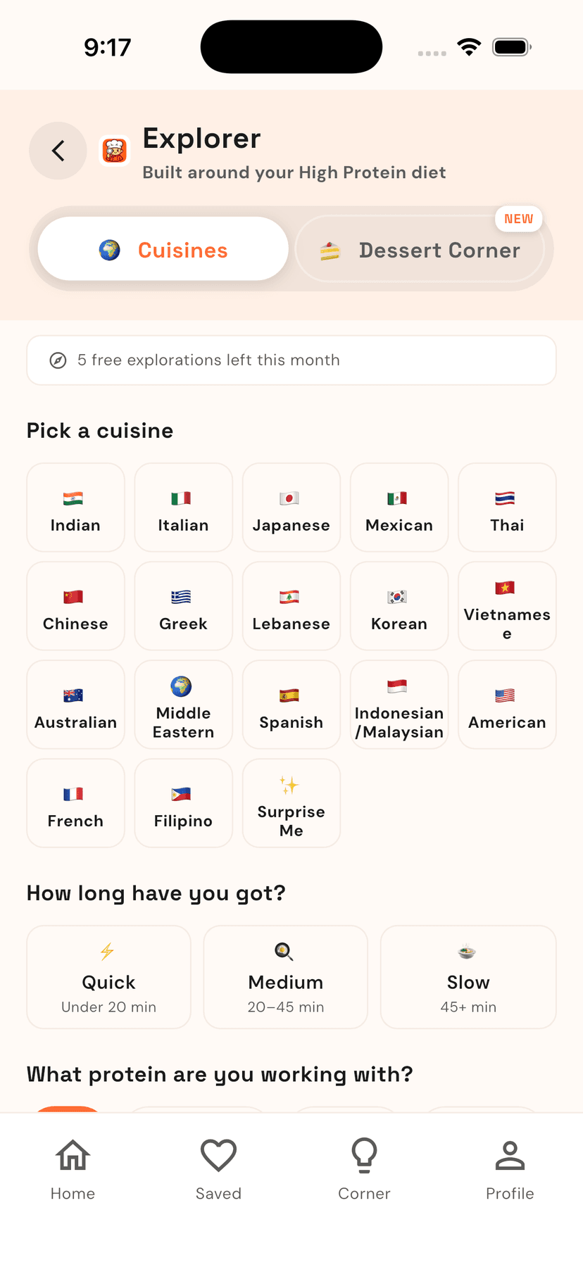 Cuisine explorer