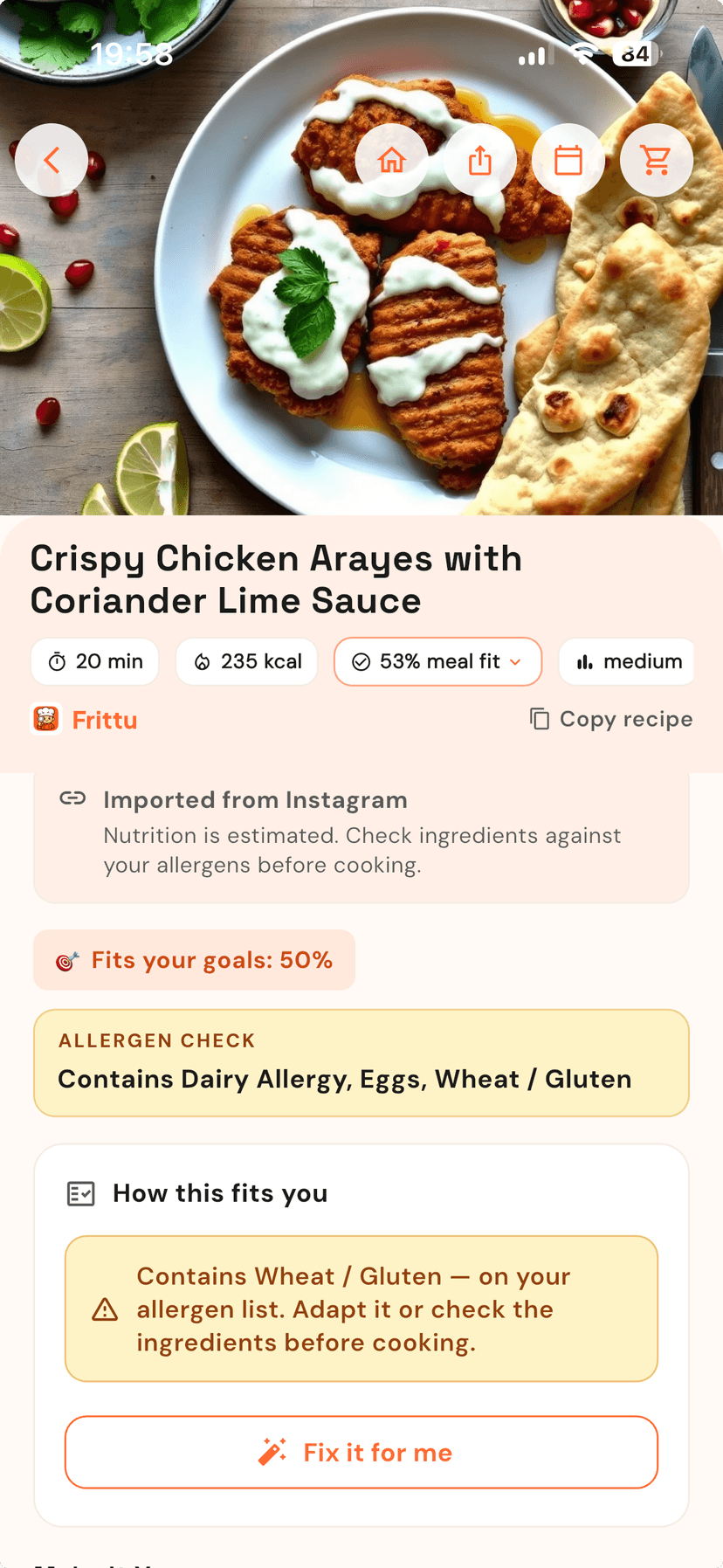 Recipe import